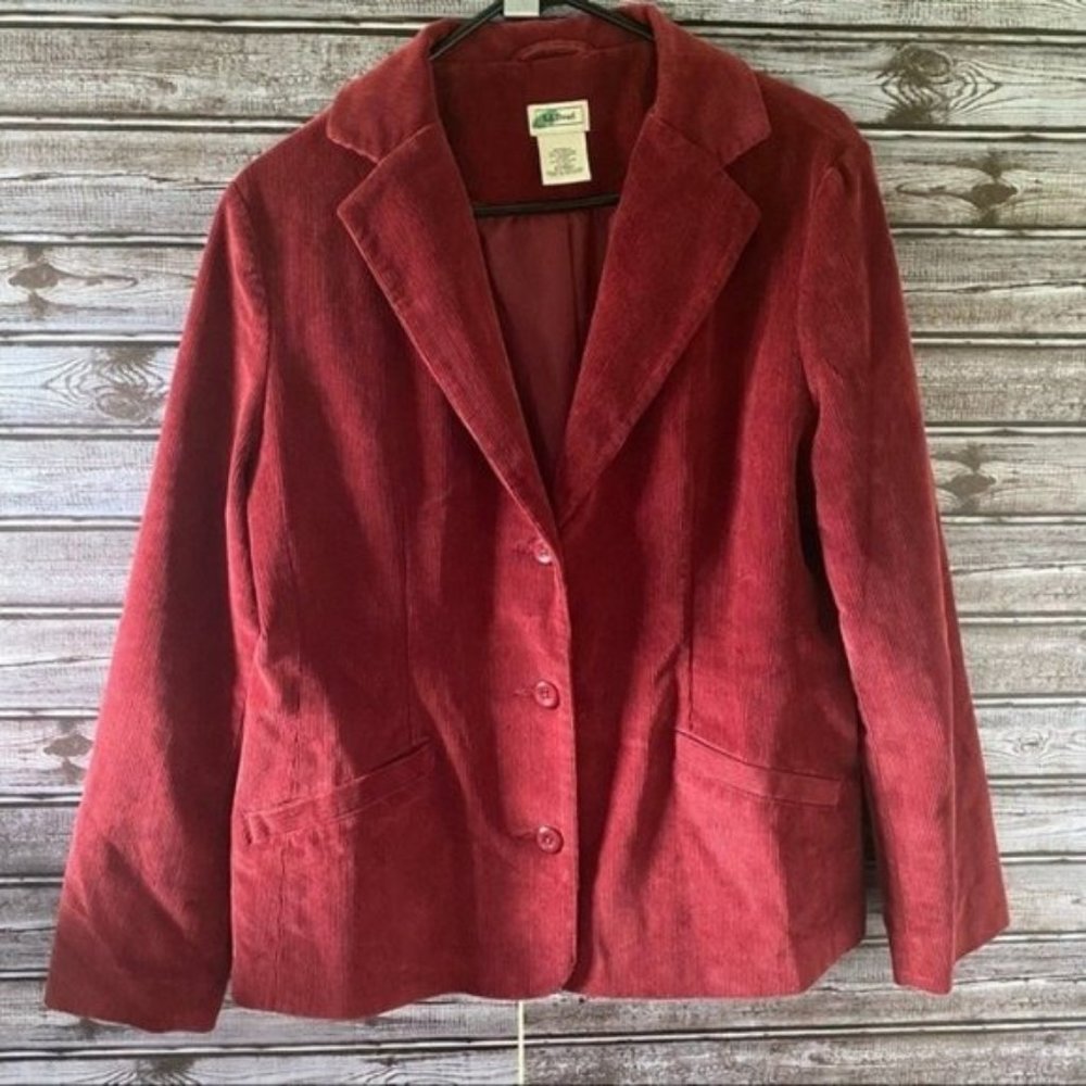 LL Bean Corduroy Blazer Size 12-Petite